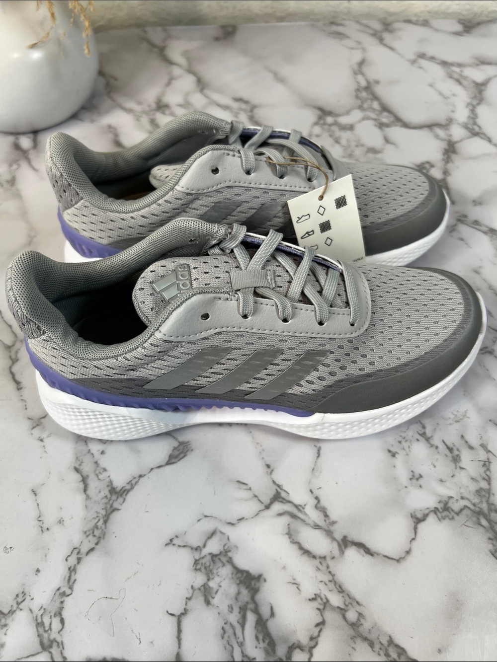 Adidas Summervent Grey Silver Purple Womens Spikeless Golf Shoes Size 5.5 - Picture 6 of 14